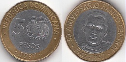 Dominican Republic 5 Pesos 1997 Km#88 - Used - Dominikanische Rep.