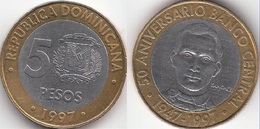 Dominican Republic 5 Pesos 1997 Km#88 - Used - Dominicaanse Republiek