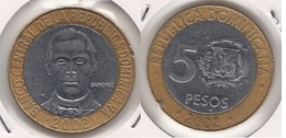 Dominican Republic 5 Pesos 2002 Km#88 - Used - Dominicana