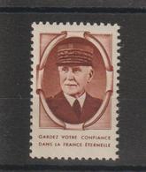 France Vignette Pétain Gardez Votre Confiance ** MNH - Other & Unclassified