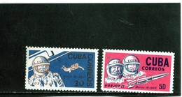 CG33 - 1965 Cuba - Comosmonauti Beliaiev E Leonov - Voskhod 2 - North  America