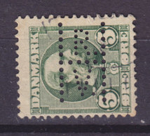 Denmark Perfin Perforé Lochung (R25) 'R.V.H' Reinhard Van Hauen, København (Bakery) Chr. IX. Stamp (2 Scans) - Variétés Et Curiosités