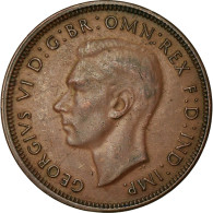 Monnaie, Australie, George VI, 1/2 Penny, 1943, TTB, Bronze, KM:41 - ½ Penny