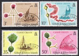 Gilbert & Ellice Islands 1974 Canoe Crests Set Of 4, Used, SG 227/30 (BP2) - Îles Gilbert Et Ellice (...-1979)