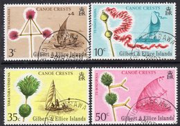 Gilbert & Ellice Islands 1974 Canoe Crests Set Of 4, Used, SG 227/30 (BP2) - Gilbert- Und Ellice-Inseln (...-1979)