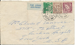 Ireland Cover Sent Air Mail To USA 2-5-1949 (the Cover Is Bended) - Cartas & Documentos