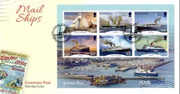 Europa 2020 - Guernsey Guernesey - Mail Ships FDC Feuillet - 2020