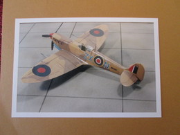 CAGI3 Format Carte Postale Env 15x10cm : SUPERBE (TIRAGE UNIQUE) PHOTO MAQUETTE PLASTIQUE 1/48e SPITFIRE DESERT AIR FORC - Airplanes