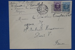 B 122 BELGIQUE LETTRE 1928 ANTWERPEN A PARIS + BEL AFRANCHISSEMENT - Lettres & Documents