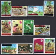 Gilbert Islands 1976 Definitives, Wmk. Multiple Crown CA Diagonal Set Of 12, Used, SG 11/22 (BP2) - Gilbert- En Ellice-eilanden (...-1979)