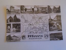 D171317 Map Carte  MOERS - Homberg Wesel Xanten Kevelaer Kempen - Moers