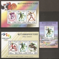 JUEGOS OLÍMPICOS - COREA DEL NORTE 1998 - Yvert #H343/45 - MNH ** - Summer 2000: Sydney