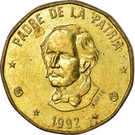 Monnaie, Dominican Republic, Peso, 1992, TTB, Laiton, KM:80.1 - Dominicaanse Republiek