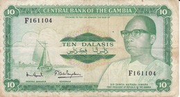BILLETE DE GAMBIA DE 10 DALASIS DEL AÑO 1972 (BANKNOTE) - Gambia