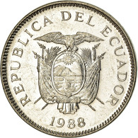 Monnaie, Équateur, 5 Sucres, Cinco, 1988, TTB, Nickel Clad Steel, KM:91 - Ecuador