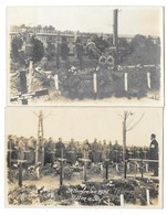 ULM AN DER DONAU (Allemagne) Camp De Prisonniers Guerre 1914-18 2 Cartes Photos Cérémonie Au Cimetière - Ulm