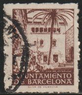 España 1945 Edifil BA66 Sello º Barcelona Casa Del Arcediano Nº Control Al Dorso 5c Michel ZB63I Yvert BA75 Spain Stamps - Barcelona