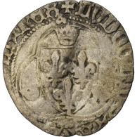 Monnaie, France, Louis XI, Blanc à La Couronne, Lyon, TB+, Billon, Duplessy:550 - 1461-1483 Luis XI El Prudente