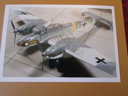 CAGI3 Format Carte Postale Env 15x10cm : SUPERBE (TIRAGE UNIQUE) PHOTO MAQUETTE PLASTIQUE 1/48e Me 110 "WESPE" - Flugzeuge