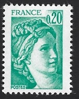 FRANCE VARIÉTÉ SABINE DE GANDON N° 1967  1 BANDE DE PHOSPHORE A GAUCHE PARTIEL - 1977-1981 Sabina Di Gandon