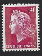 FRANCE VARIÉTÉ  MARIANNE CHEFFER N° 1536 DEUX BANDE DE PHOSPHORE - 1967-1970 Marianne De Cheffer