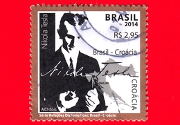 BRASILE - Usato - 2014 - Serie Relazioni Diplomatiche Brasile - Croazia - Nikola Tesla - 2.95 - Used Stamps