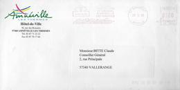 FRANCE Lettre 1998 Ville Mairie  Ammeville Thermes - Bäderwesen