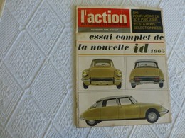 L'Action Automobile, ID Citroën 1965, Essai Complet   ; RV01 - Auto/Moto