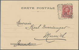 Holyland: 1910, Banque Imperial Ottomane Imprint Postcard Bearing 20 Para On 10c. Carmine Gerusalemm - Palestina