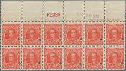 Venezuela - Stempelmarken: 1910, Revenue Stamp 'INSTRUCCION' 25c. Red-orange 'General Bolivar' Block - Venezuela