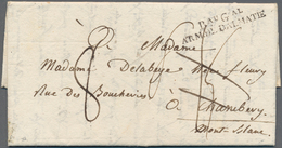 Frankreich - Militärpost / Feldpost: 1806, "BAU GAL ARMEE DALMATIE" Black Two-liner With Handwritten - Sellos De Franquicias Militares