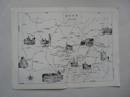 CARTE DE L'OISE EXTRAITE DE LA FRANCE A TABLE : Etablie Par A. DUCHEREUX - Nautical Charts