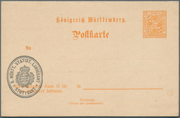 Württemberg - Ganzsachen: 1916. Doppelkarte 7½+7½ Pf Orange Mit Anschrift Des Statistischen Landesam - Sonstige & Ohne Zuordnung