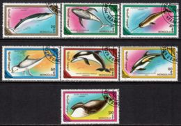 Mongolia 1990 Mi# 2141-2147 Used - Marine Mammals - Baleines