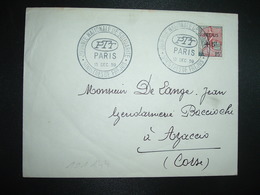 LETTRE TP M. A LA NEF 25F Surch. FREJUS +5F OBL.13 DEC 59 PTT PARIS SINISTRES DE FREJUS - 1959-1960 Marianne (am Bug)