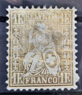 SWITZERLAND 1862 - MLH - Sc# 50 - 1F - Unused Stamps