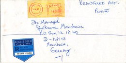 Ireland Registered Cover With Meter Cancel 1-4-1997 Sent To Germany - Storia Postale