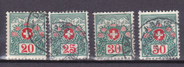N° 47 à N0° 50 Taxes Timbres De 1910 Filigrame B. Série En Timbres Oblitéré - Télégraphe