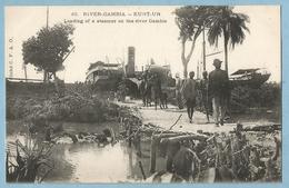 BA0470  CPA   Post Card RIVER-GAMBIA - KUNT-UR - Loading Of A Steamer On The River Gambia  ++++ - Gambie