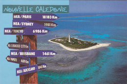 Nouvelle Calédonie ,archipel D'océanie,océan Pacifique,prés De L'australie Et Nouvelle Zélande,CARTE DOUBLE - New Caledonia