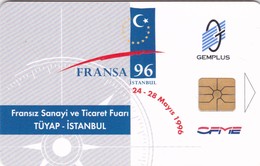 Turkey, TR-DEM-CHP-0001, French Industry And Commerce Fair 1996 - Istanbul, 2 Scans.  Gemplus Demo Card - Turquie