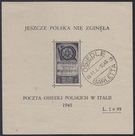 ITALIA - 1946 Corpo Polacco - Sassone N.7 Dentellato Usato Cat. 500 Euro - Sonstige & Ohne Zuordnung