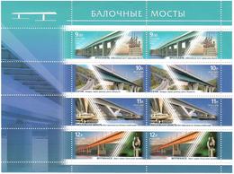 Russia 2010 . Bridges 2010. Sheetlet Of 8 (2 Sets).    Michel # 1676-79   KB - Nuovi