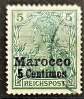 GERMAN OFFICE IN MAROCCO 1903 - Canceled - Mi 8II - 5c - Morocco (offices)