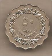 Libia - Moneta Circolata Da 50 Dirhams Km16 - 1975 - Libye