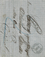 20 Janv. 1871-lettre De Dompaire ( Vosges ) Oblit.  POSTES / EPINAL 1871 -raxe 2 D Crayon Bleu Pour Epinal - Guerre De 1870