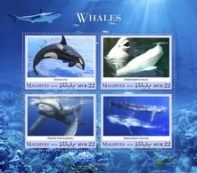 2020-04- MALDIVES -  WHALES         4V    MNH** - Baleines