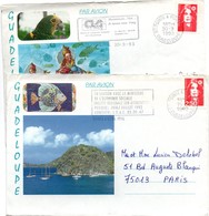 Pointe-à-Pitre Guadeloupe 1992 1993 : Flamme Don Du Sang & économie Sociale - Lettre Brief Cover - Briefe U. Dokumente