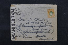 IRLANDE - Enveloppe De Baile Atha Clath ( Dublin ) Pour Le Royaume Uni En 1941 Avec Contrôle Postal + Taxe - L 59050 - Covers & Documents
