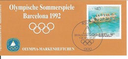 ALLEMAGNE CARNET 5 TIMBRES  JEUX OLYMPIQUES DE BARCELONE 1992  AVIRON - Summer 1992: Barcelona